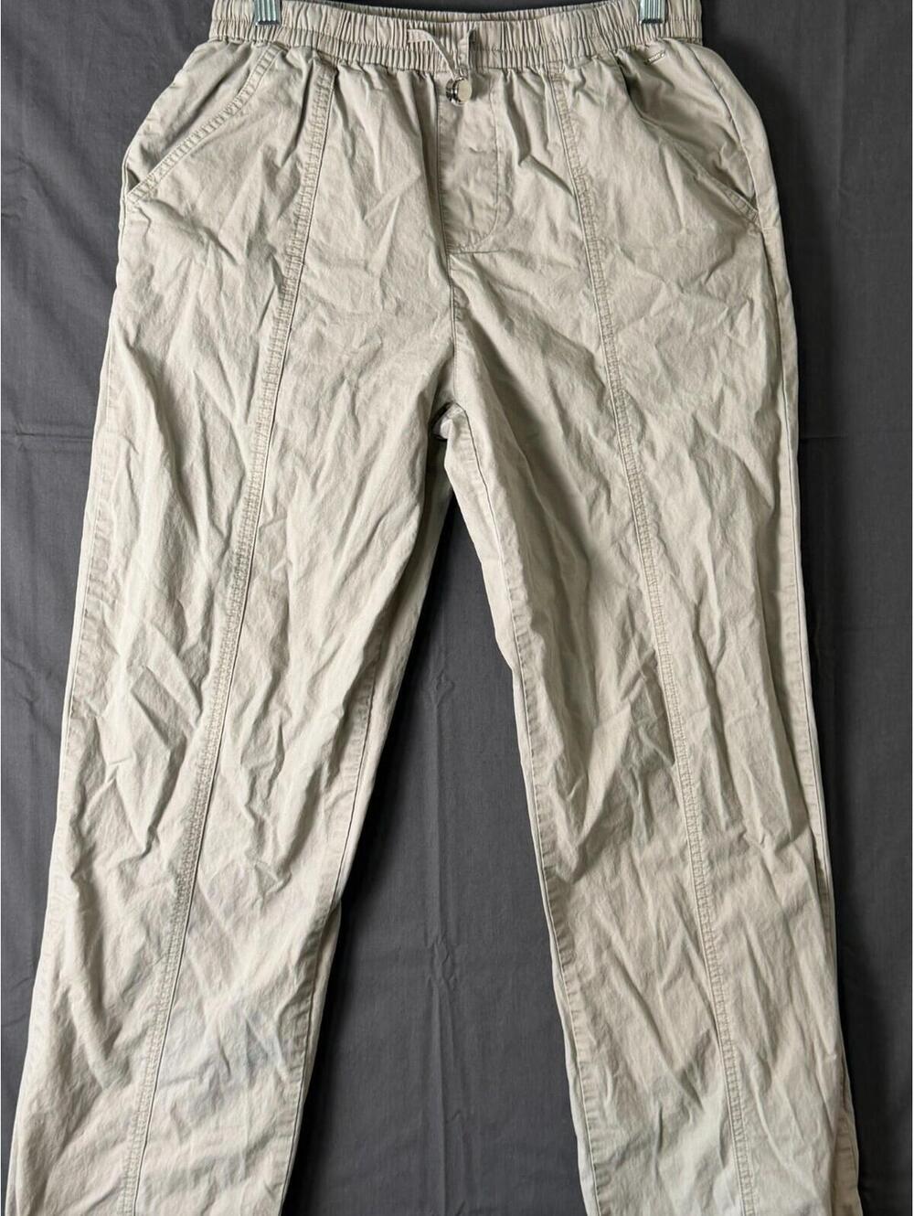 GUESS Los Angeles Women's XS Beige Elastic Waist Jogger Pants Casual Drawstring - Picture 3 of 9
